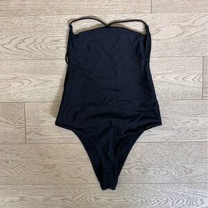 Ark Black Cross-Back One-Piece Swimsuit